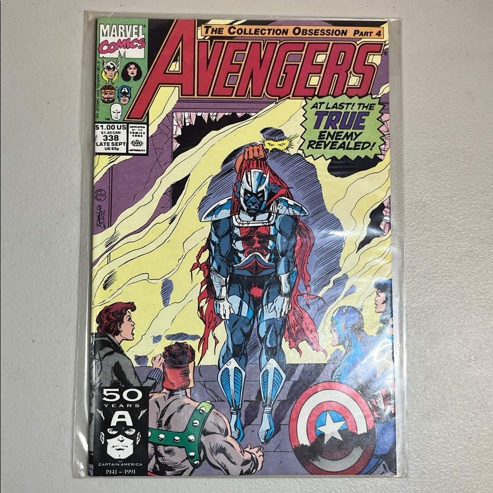 1991 Marvel Avengers Comic Book with Colorful Cover